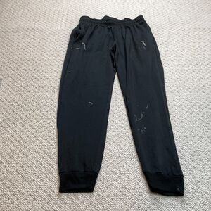 Essential Elements Sweatpants Mens XXL 2XL Black Casual Comfort 35x31 Solid Soft
